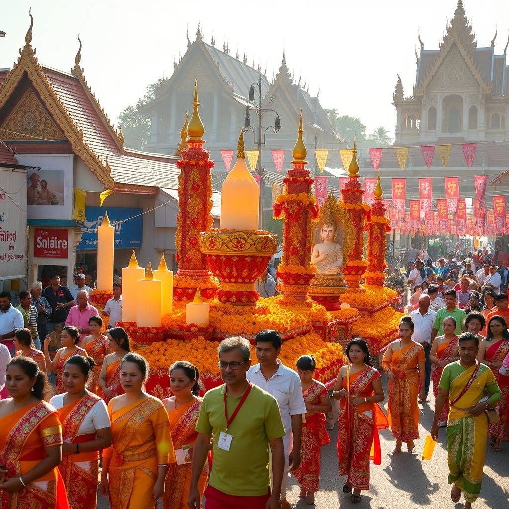 ประเพณีแห่เทียนพรรษา สรุป